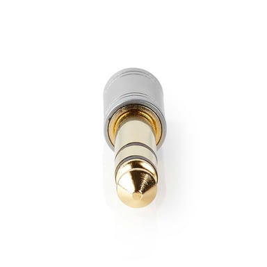 Nedis Adaptador Audio Estéreo 6.35mm Macho a 3.5mm Hembra Conexión Estable Plateado