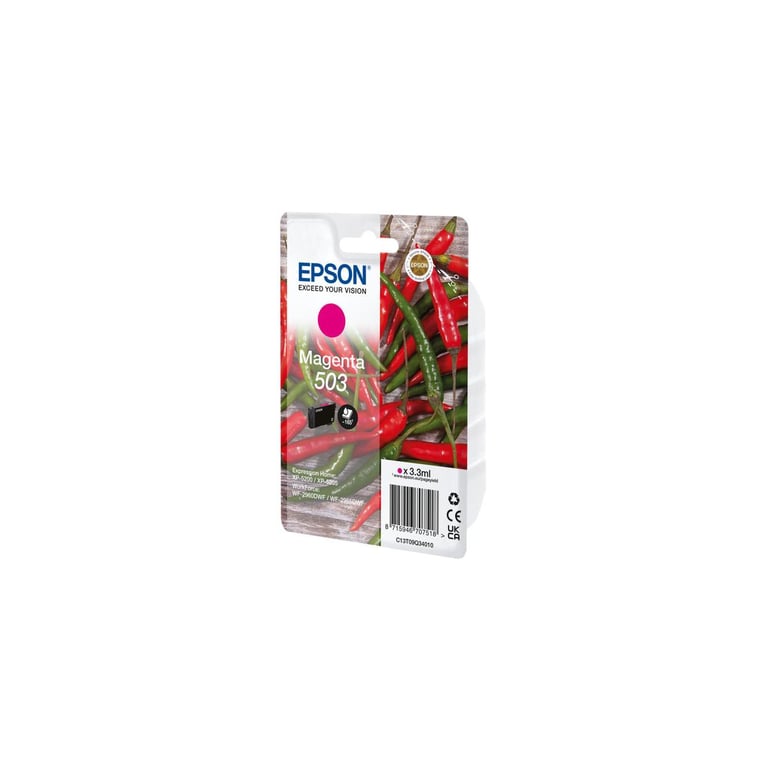 Cartouche d'encre Epson 503 C13T09Q34010 3,3 ml Rendement 165 pages Magenta - Neuf