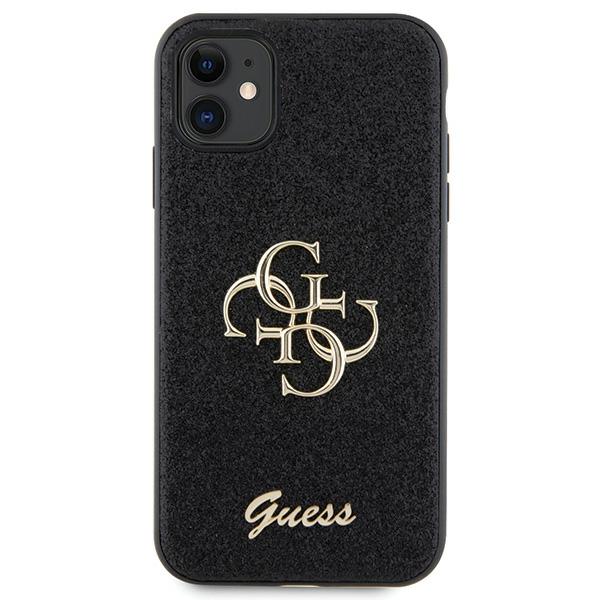 Guess Glitter Script Big 4G Coque iPhone 11 Or - vue 3