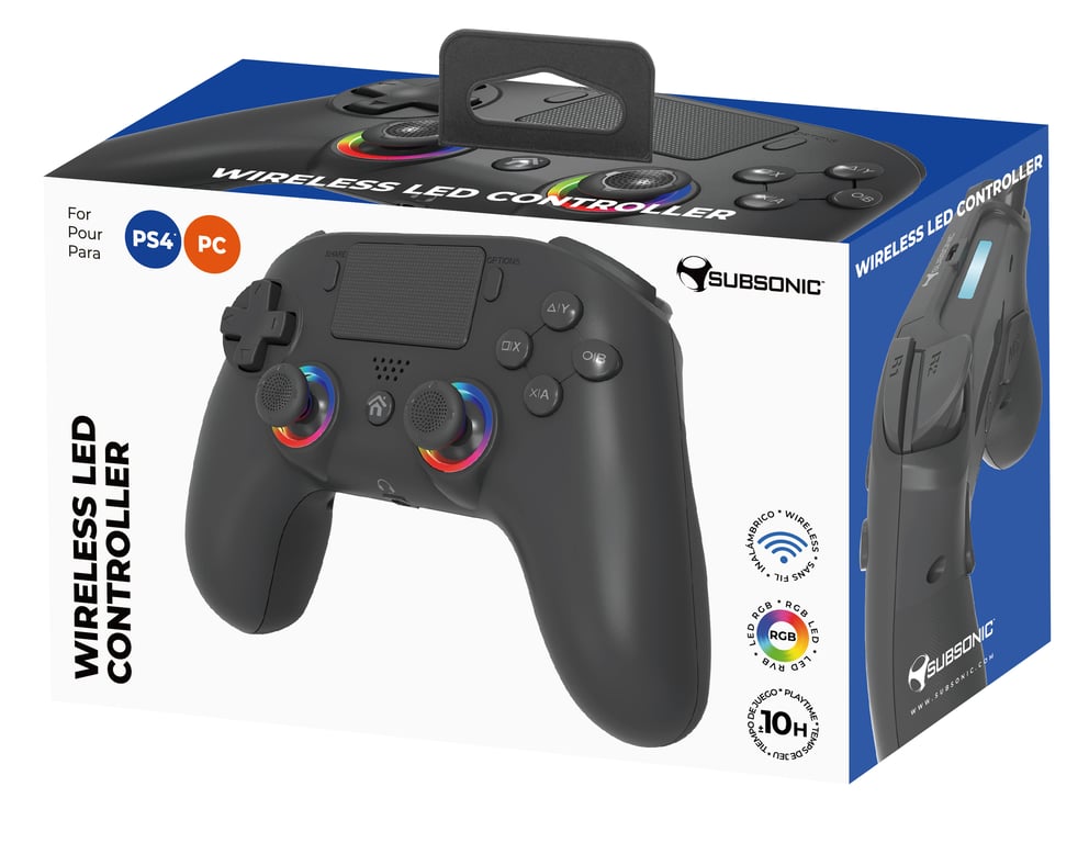 Subsonic 147449 Noir RF Manette de jeu Analogique/Numérique PC, PlayStation 4 - Neuf