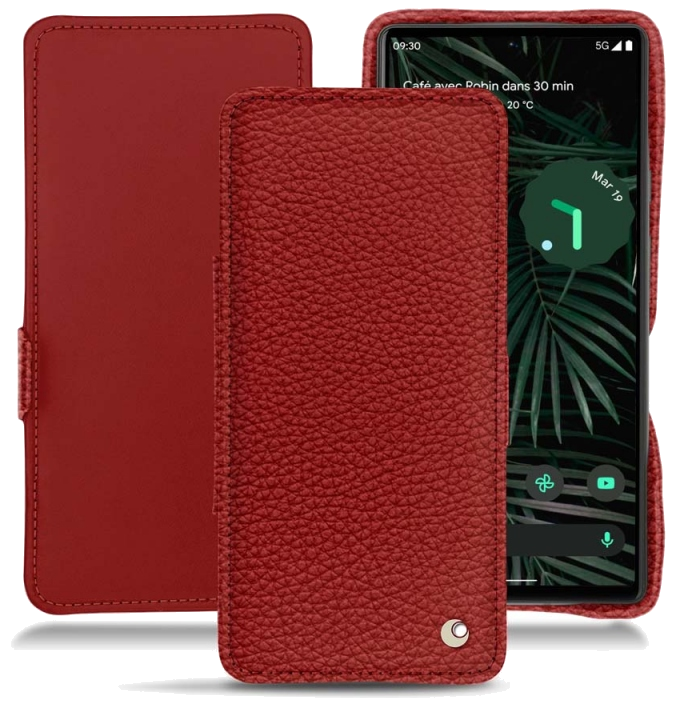 Housse cuir Google Pixel 6 Pro - Rabat horizontalRouge