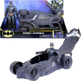 Spin Master BATMAN - Voiture Batmobile + Figurine Batman 30 cm - 6064628 - Figurine d'action articulée pour enfants - vue 1