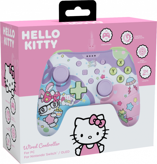 Manette filaire Konix Hello Kitty pour Nintendo Switch - vue 3