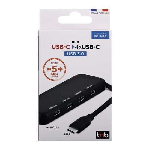 T'nB TCHUB4USBC hub & concentrateur USB Type C 5000 Mbit/ Neuf - vue 4