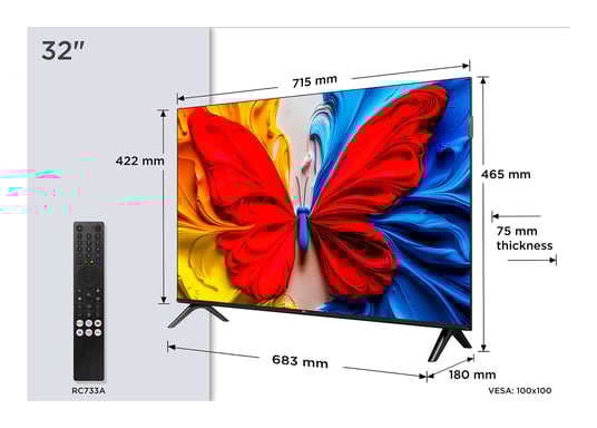TCL S59K 32S59K TV 81,3 cm (32'') Full HD Smart TV Wifi Metallic