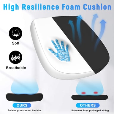 Chaise de bureau ergonomique avec accoudoir relevable à 90°, support lombaire, chaise de bureau avec siège rembourré-noir