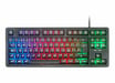 Mars Gaming MK023, Teclado Gaming TKL, Tecnología Híbrida H-Mech, Iluminación FRGB Rainbow, Anti-ghosting, Compatibilidad Universal, Negro, Idioma Esp