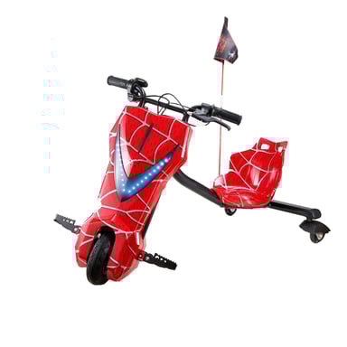 Triciclo Drift Infantil 3 Ruedas Pantalla LCD, Batería de Litio 36V, Velocidad 25 km/h, Autonomía 20 km, Blanco