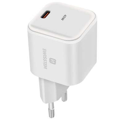 Chargeur Secteur USB C 45W GaN Power Delivery Charge Ultra-rapide Blanc