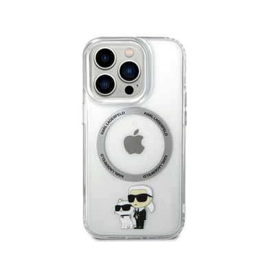 Custodia per iPhone 15 Pro Max Karl e Choupette Print MagSafe Compatible