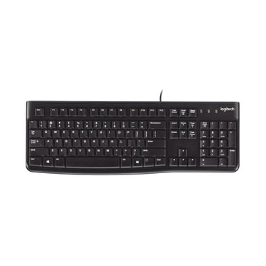 Logitech K120 Corded Keyboard teclado USB ratón incluido AZERTY Francés Negro