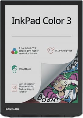 PocketBook InkPad Color 3 Liseuse Écran tactile 32 Go Wifi Noir, Gris