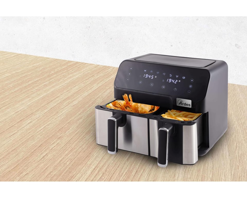 Friteuse à air chaud double Ardes ARFRYA03D 9 Indépendante Acier inoxydable Neuf - vue 3