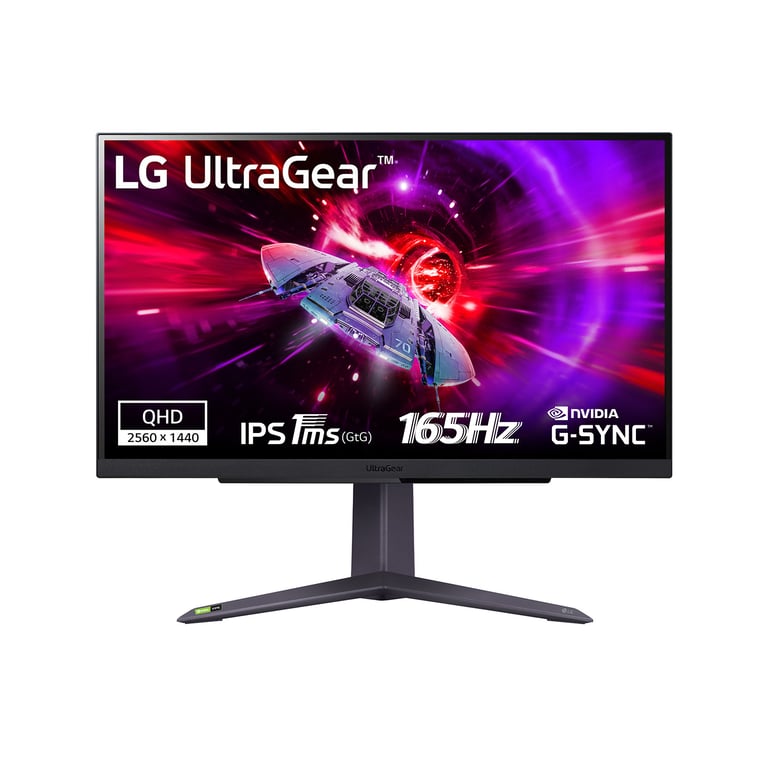 LG UltraGear 27GR75Q B GR75Q Series écran LED 27 2560 x 1440 QHD @ 165 Hz IPS 300 cdm² 1000:1 HDR10 1 ms 2xHDMI DisplayPort - vue 3