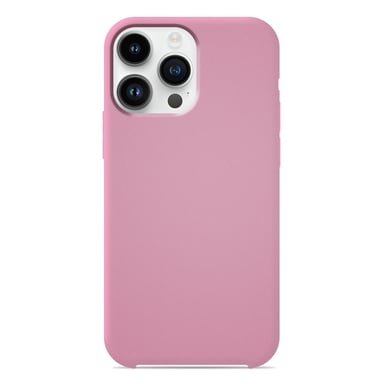 Coque silicone unie Soft Touch Rose compatible Apple iPhone 14 Pro