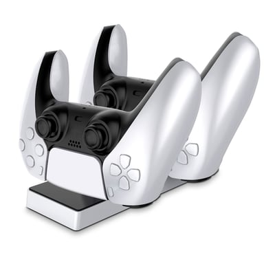 GameBox PS5 Support de chargeur à double emplacement pour manettes Play Station 5 avec USB-C et lumière LED Noir