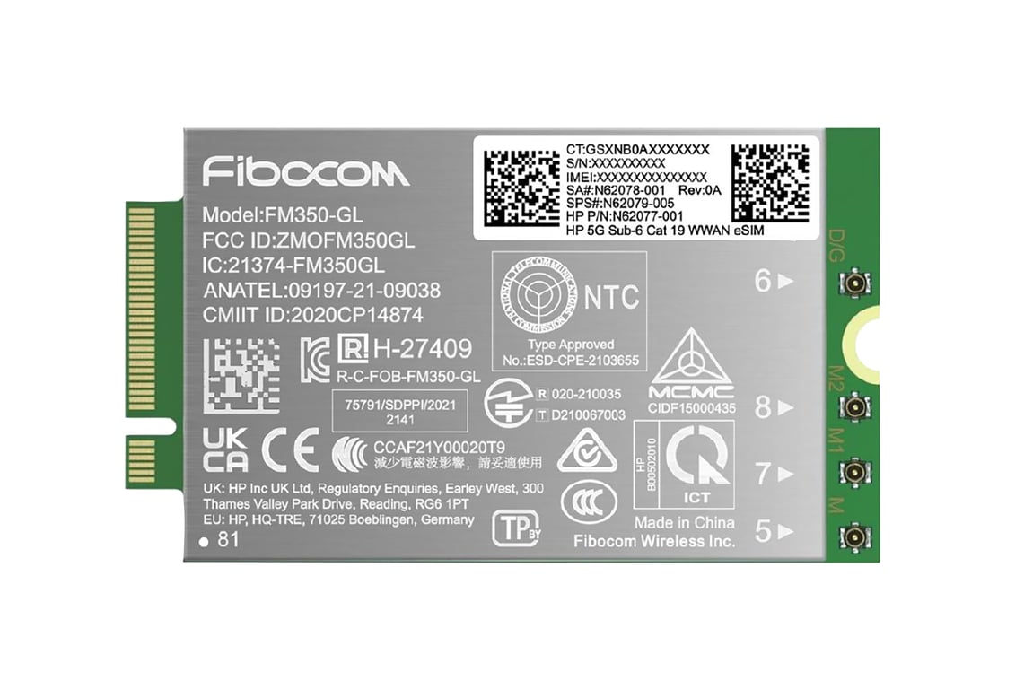 HP 5G Sub 6 Cat 19 WWAN carte et adaptateur d'interfaces Neuf