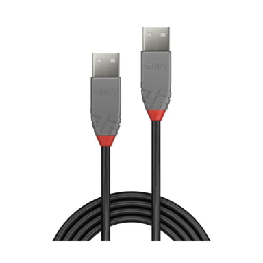 Lindy 36694 Cavo USB 2.0 3 m USB A Nero, Grigio