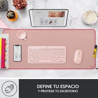 Tappetino da scrivania Logitech serie Studio rosa