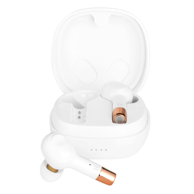 Cuffie intrauricolari wireless Sonik Pro con custodia di ricarica, bianco perla