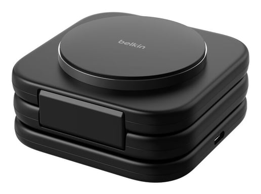 Belkin BoostCharge Pro Auriculares, Smartphone, Reloj inteligente Negro Corriente alterna, USB Cargador inalámbrico Carga rápida Interior