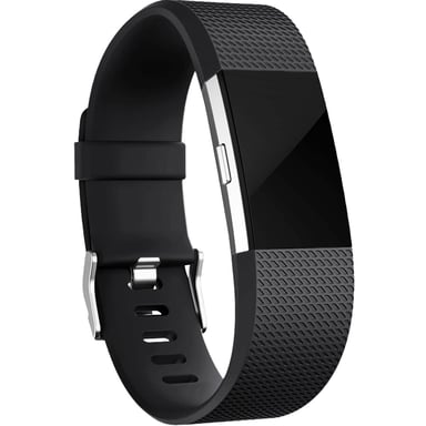 Pulsera de silicona negra para Fitbit Charge 2 , talla (L). Black