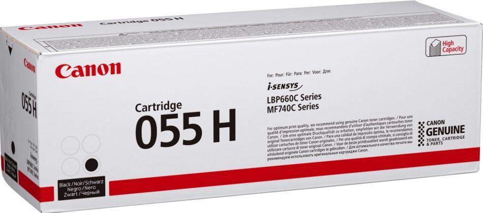 TONER CANON 055 H BK Nero 7600PP x LBP664Cx LBP663Cdw MF746Cx MF744Cdw MF742Cdw - Neuf