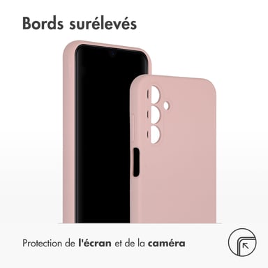 Accezz Coque Liquid Silicone pour Samsung Galaxy A15 (5G/4G) - Rose