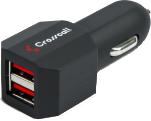 Crosscall Dual USB A+A 2.1A Cargador de Coche Negro