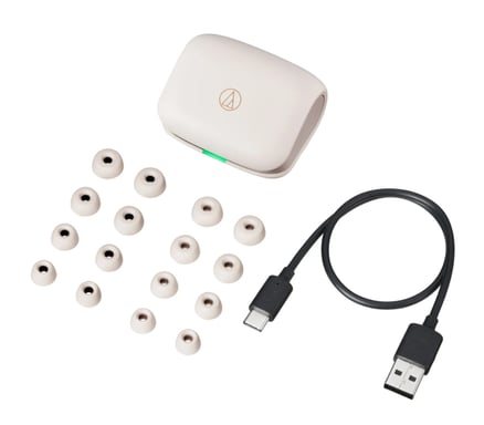 Audio-Technica ATH-TWX7 Casque True Wireless Stereo (TWS) Ecouteurs Appels/Musique Bluetooth Blanc