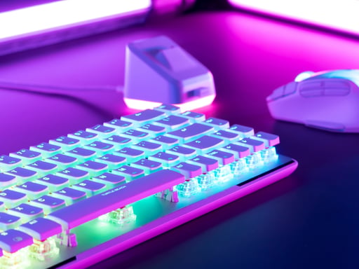 Turtle Beach Vulcan II Mini teclado Juego USB AZERTY Francés Blanco