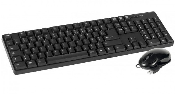 Dacomex 225110 clavier Souris incluse Bureau USB AZERTY Français Noir - Neuf