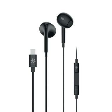 Celly UP1300TYPECBK écouteur/casque Avec fil Ecouteurs Appels/Musique USB Type-C Noir