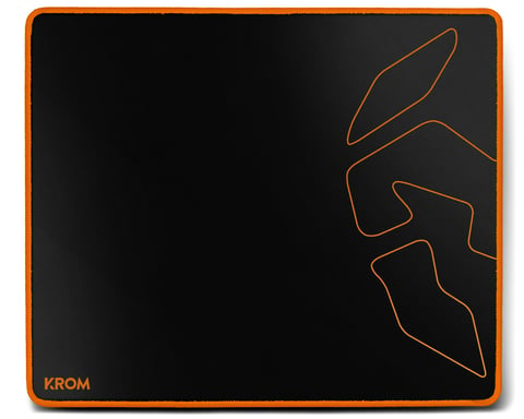 Krom Knout Speed Black Tapis de souris de jeu Noir, Orange