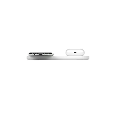 Belkin Dual Induction Charging Station (caricatore wireless doppio da 10 W per iPhone 14/14 Plus, 14 Pro, 14 Pro Max, 13, 12, Galaxy S22, S22+, S22 Ultra, Pixel 4, 4XL, AirPods, ecc.)