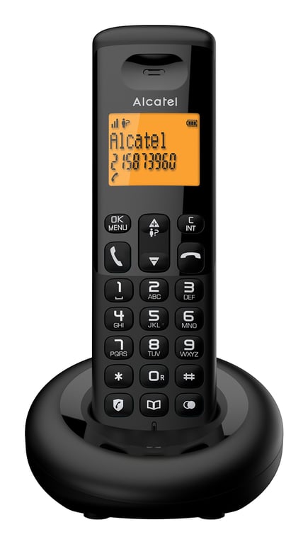 Téléphone Sans Fil Alcatel E160 Duo – Grand Écran Rétroéclairé, Blocage Appels Indésirables - vue 2