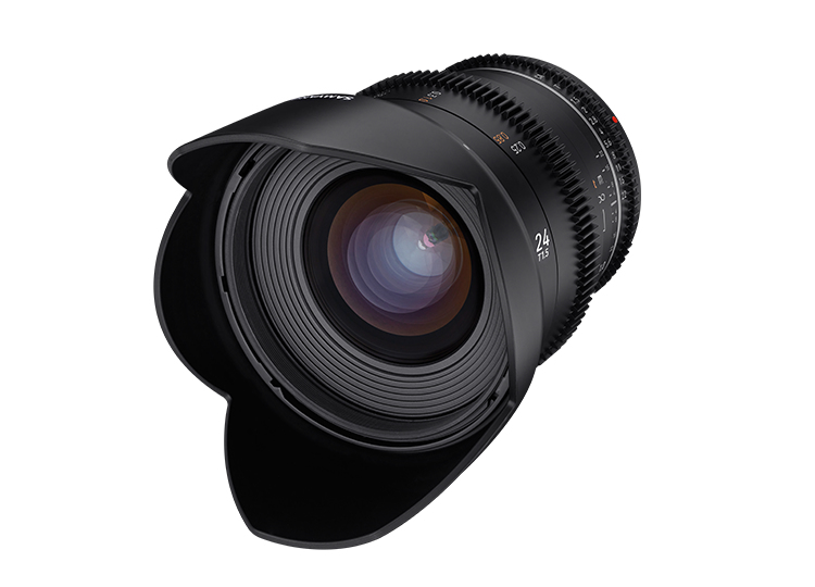 Objectif hybride vidéo Samyang VDSLR 24mm T1.5 MK2 pour Sony FE - vue 2