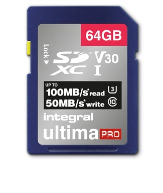 Integral 64GB SDXC 100-90MB/s UHS-I V30 64GB SD