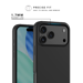 Carcasa antichoque de gel de silicona blanda con 55% de plástico reciclado para Apple iPhone 17 Pro Max, negro satinado