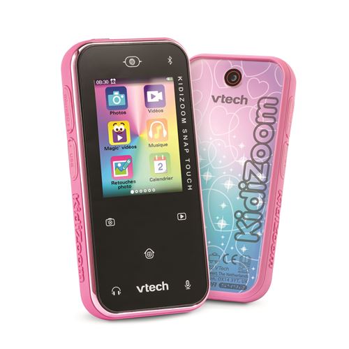 VTech KidiZoom Snap Touch Appareil Photo Numérique Portable Photo Selfie Vidéo Écran Tactile Couleur Lecteur MP3 Bluetooth Cadeau Enfant et Ado de à Contenu en Français - vue 4