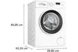 Lave-linge frontal Bosch WGE02409FR Series 2 7 kg 1400 tr/min Classe A Blanc