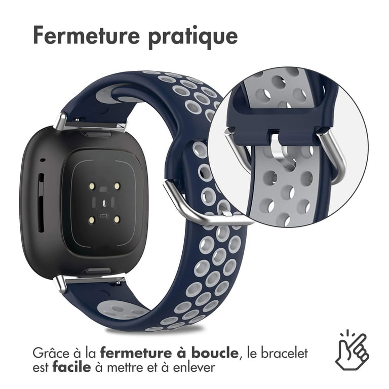 imoshion Pr2199 pour Fitbit Versa 4 / 3 / Sense (2) - Blue / Grey - Neuf