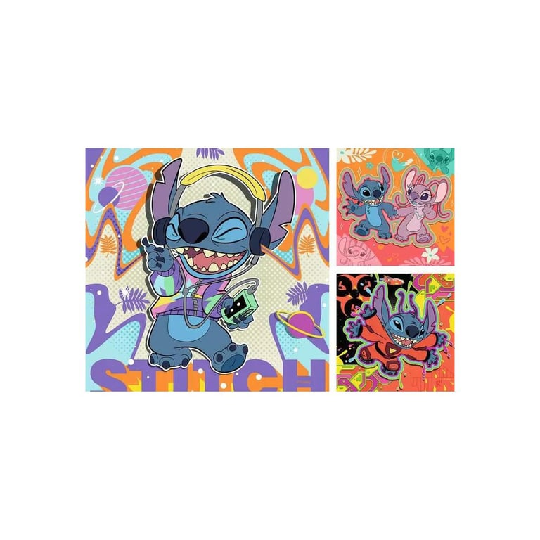 Puzzles 3x49 pièces : Disney Stitch Ravensburger France - vue 3