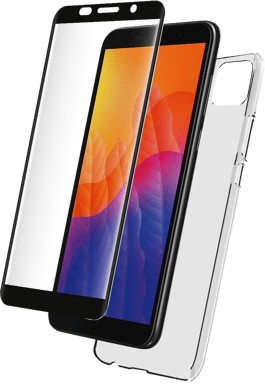 Cover per Huawei Y5P in TPU e protezione dello schermo in vetro temperato