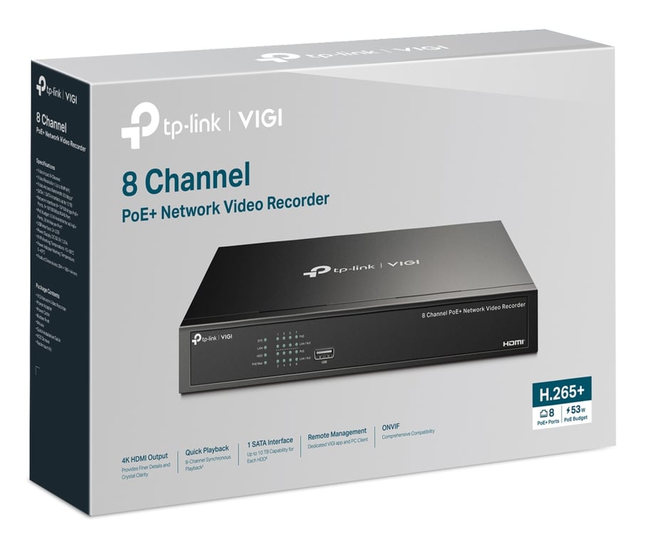TP Link VIGI NVR1008H 8P Neuf - vue 4