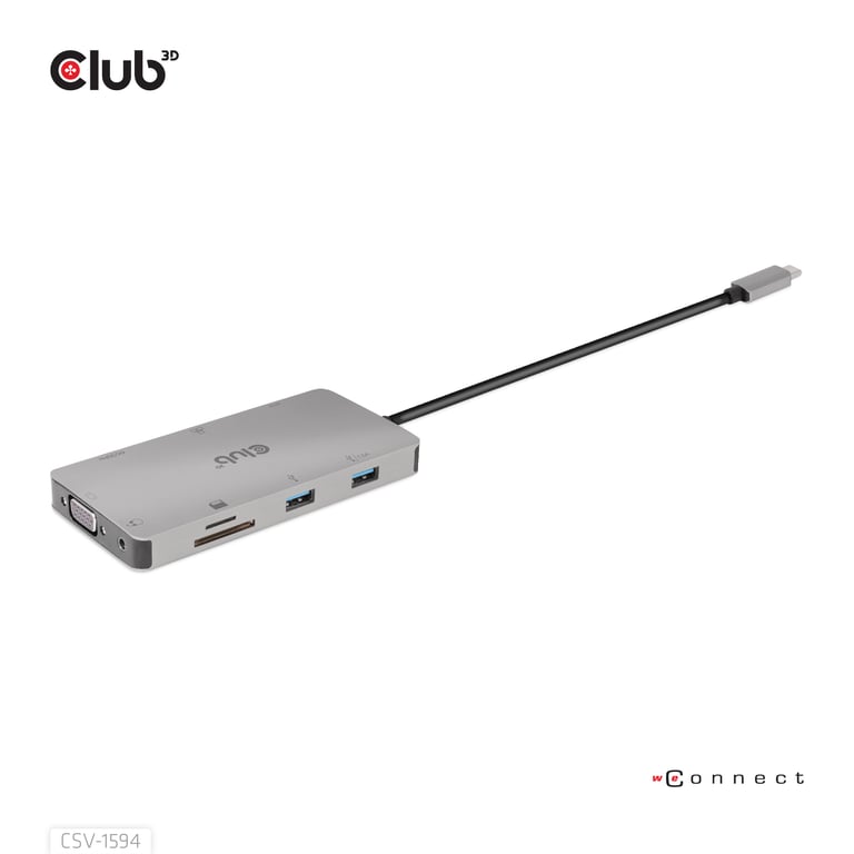 CLUB3D CSV 1594 station d'accueil USB 3.2 Gen 1 3.1 Gen 1 Type C Neuf - vue 2