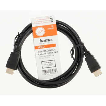 Hama 00205002 câble HDMI 1,5 m HDMI Type A (Standard) Noir