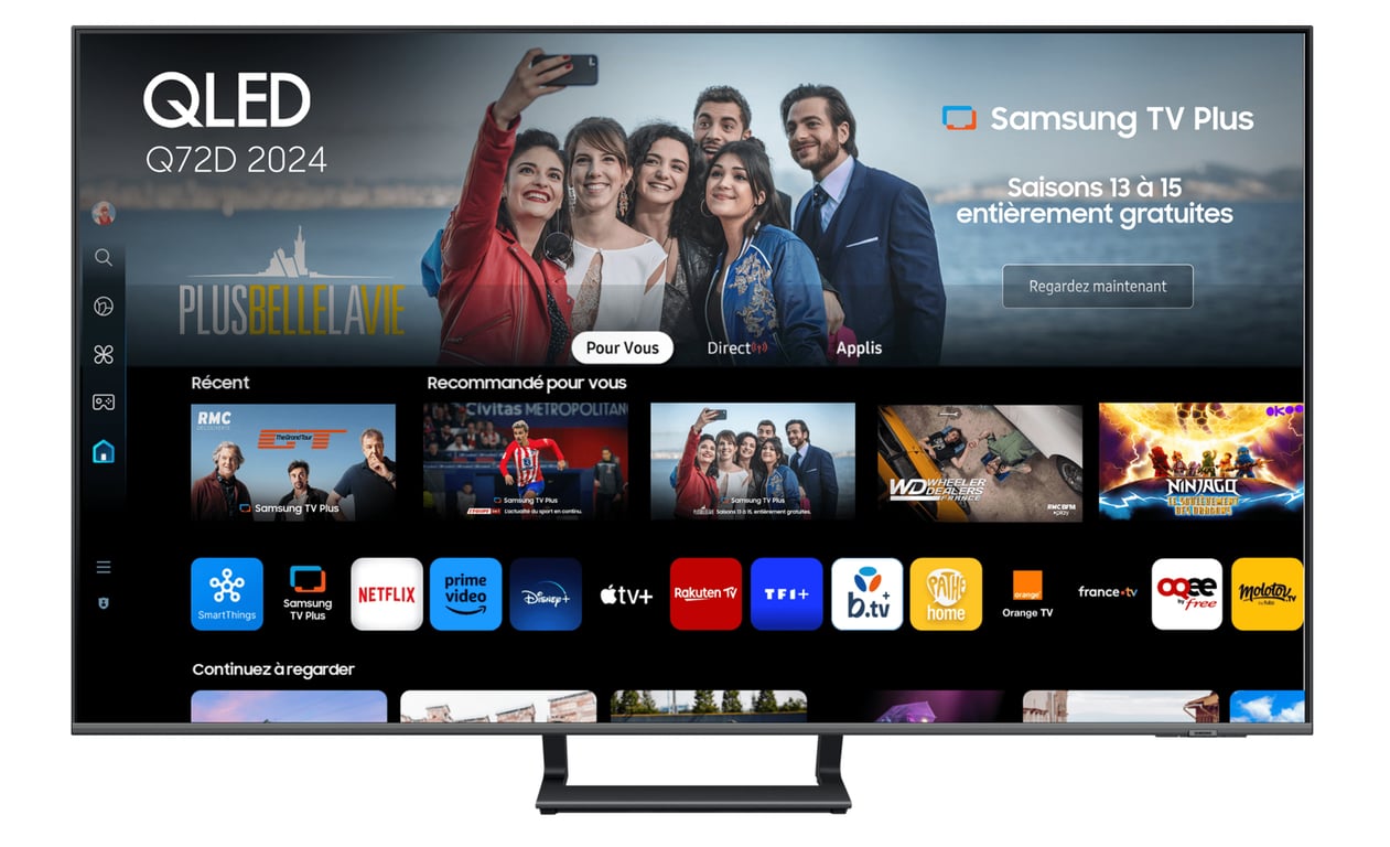 TV QLED TQ55Q72D 4K UHD AI Smart TV 2024 - vue 4