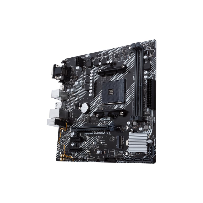 ASUS Prime B450M-K II AMD B450 Emplacement AM4 micro ATX - Neuf