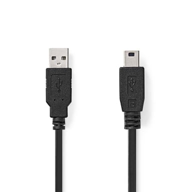 Nedis CCGL60300BK50 câble USB USB 2.0 5 m USB A Mini-USB B Noir - Neuf